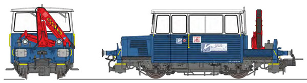 REE Modeles MB-110S - French Maintenace Vehicle Class DU65 6 118 SOUTHWEST, with CRANE, Brusch Engine Blue/White, Era V -
